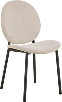 Eetkamerstoel 'Vic' Geweven stof, kleur Beige