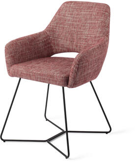 Eetkamerstoel 'Yanai' Beehive Black, kleur Berry Bars