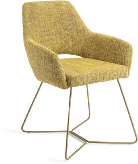 Eetkamerstoel 'Yanai' Beehive Gold, kleur Lemon Lines