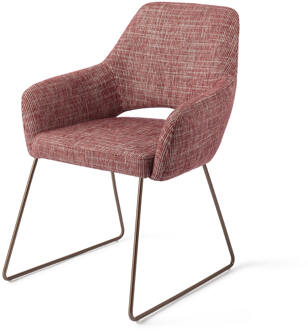 Eetkamerstoel 'Yanai' Slide Rose, kleur Berry Bars