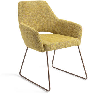 Eetkamerstoel 'Yanai' Slide Rose, kleur Lemon Lines