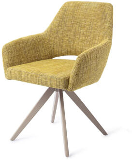 Eetkamerstoel 'Yanai' Turn Beige, kleur Lemon Lines