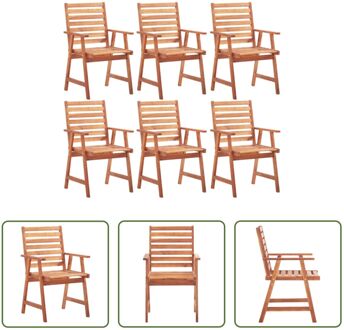 Eetstoelenset - Acaciahout - 56 x 62 x 92 cm - Weerbestendig - Set van 6 Bruin