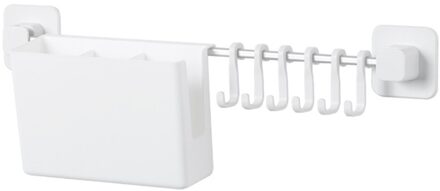 Eetstokjes Lepel Stalen Bal Opbergrek Sponzen Houder Zelfklevende Gootsteen Droogrek Houder Aanrecht Accessoires