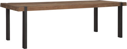 Eettafel 'Beam' Teakhout, 250 x 100cm, kleur Naturel - 250 x 100 cm