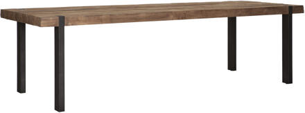 Eettafel 'Beam' Teakhout, 275 x 100cm, kleur Naturel