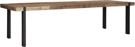 Eettafel 'Beam' Teakhout, 300 x 100cm, kleur Naturel - 300 x 100 cm