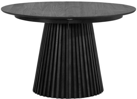 Eettafel Irene - Uitschuifbaar - MDF - Zwart - 120x120x75 Cm