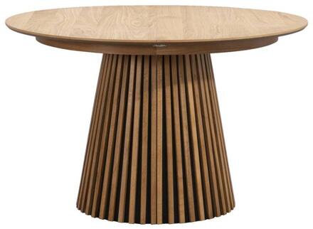 Eettafel Irene - Walnoot - Uitschuifbaar - MDF - Bruin - 120x120x75 Cm