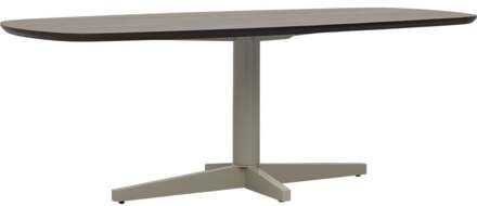 Eettafel Lidusa Deens ovaal kolompoot beige