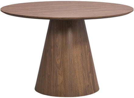 Eettafel Louis - Walnoot - Ø120 Cm - MDF - Bruin