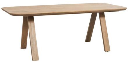 Eettafel Mandy - 75x180x92cm - Mangohout - Bruin - 95x180x75 Cm