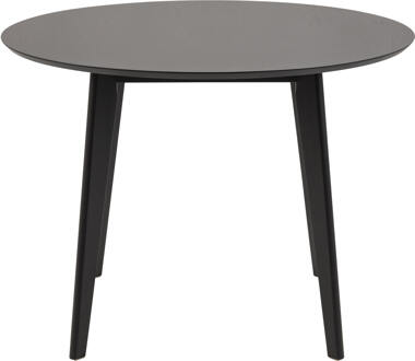Eettafel Roxy 105 cm rond zwart eiken