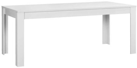 Eettafel Tonic 140 cm breed in hoogglans wit Wit,Hoogglans wit