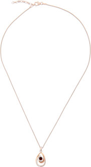 'Eevi' Dames 925 Sterling Zilveren Ketting met Hanger - Zilver/Roze zh-7375/1 Zilver en roségoud