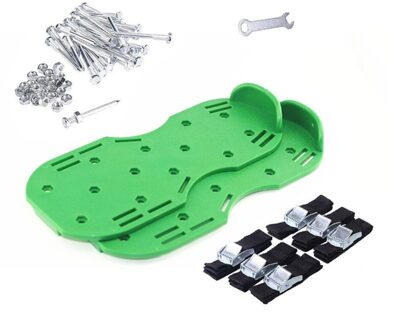 Effectieve Tool Voor Beluchten Yard Bodem 2.2 "Spike Beluchten Sandalen Met Verstelbare 3 Metalen Gesp Bandjes 26 Spikes Universele groen 3 Strap