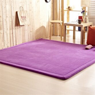 Effen 2Cm Dikte Kids Playmat Thuis Tapijt Deken Zacht Koraal Fluwelen Matten Rechthoek 100*200Cm Bedmat Skidproof kind Spel Mat q