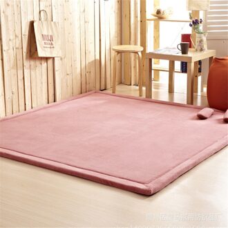 Effen 2Cm Dikte Kids Playmat Thuis Tapijt Deken Zacht Koraal Fluwelen Matten Rechthoek 100*200Cm Bedmat Skidproof kind Spel Mat