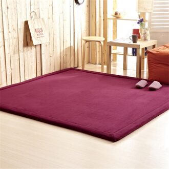 Effen 2Cm Dikte Kids Playmat Thuis Tapijt Deken Zacht Koraal Fluwelen Matten Rechthoek 100*200Cm Bedmat Skidproof kind Spel Mat