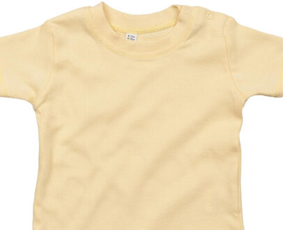 Effen baby t-shirt Geel - 92