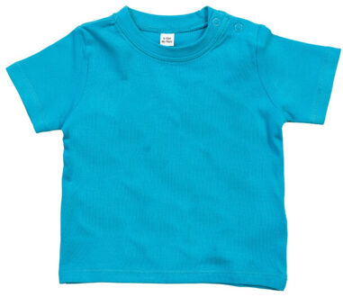 Effen baby t-shirt - maat 68 Blauw