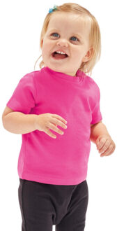 Effen baby t-shirt - maat 68 Roze