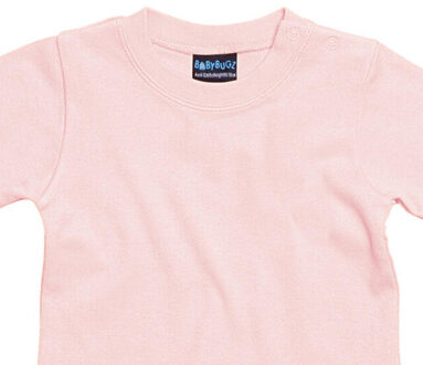Effen baby t-shirt - maat 80 Roze
