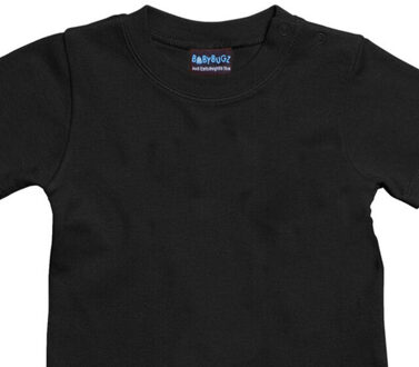 Effen baby t-shirt - maat 80 Zwart