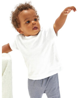 Effen baby t-shirt - maat 92 Wit