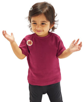 Effen baby t-shirt Rood - 62