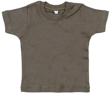 Effen baby t-shirt Taupe - 68
