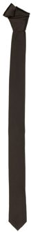 Effen Donkerbruine Stropdas Donkergrijs