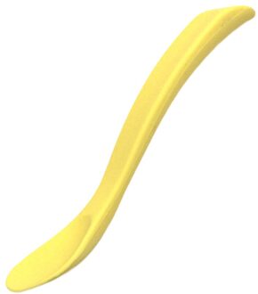 Effen Geavanceerde Siliconen Babyvoeding Lepel Zuigeling Temperatuur Sensing Spenen Zachte Hoofd Vast Lepels Voor 4-24 Maanden Baby geel