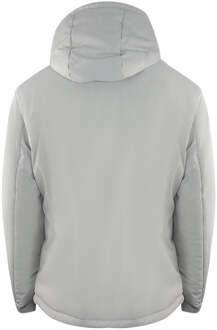 effen grijze jas met capuchon Grijs