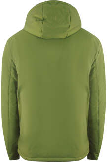 effen groene jas met capuchon