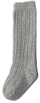 Effen Kleur Baby Sokken Winter Herfst Zachte Katoenen Baby Jongen Meisje Sokken 1-3 Jaar Kniehoge Kinderen Sokken calcetines recien nacido stijl 3 grijs