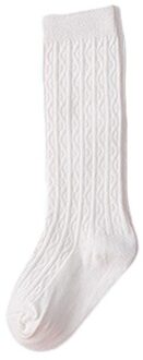 Effen Kleur Baby Sokken Winter Herfst Zachte Katoenen Baby Jongen Meisje Sokken 1-3 Jaar Kniehoge Kinderen Sokken calcetines recien nacido stijl 3 wit
