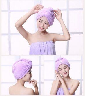 Effen Kleur Badkamer Handdoek Super Absorberende Sneldrogende Coral Fleece Badhanddoek Haar Droog Cap Salon Handdoek Vrouwen Purlpe