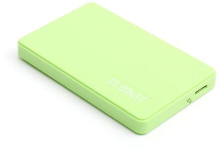 Effen Kleur Draagbare Hdd Case 2.5 Inch Usb 3.0 5Gbps Sata Ssd Behuizing Hard Disk Case Meisje Hdd Box adapter Voor Laptop groen