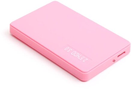 Effen Kleur Draagbare Hdd Case 2.5 Inch Usb 3.0 5Gbps Sata Ssd Behuizing Hard Disk Case Meisje Hdd Box adapter Voor Laptop Roze