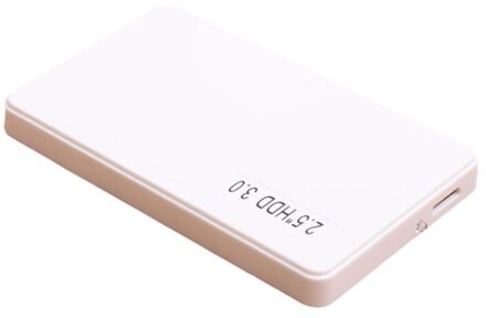 Effen Kleur Draagbare Hdd Case 2.5 Inch Usb 3.0 5Gbps Sata Ssd Behuizing Hard Disk Case Meisje Hdd Box adapter Voor Laptop wit