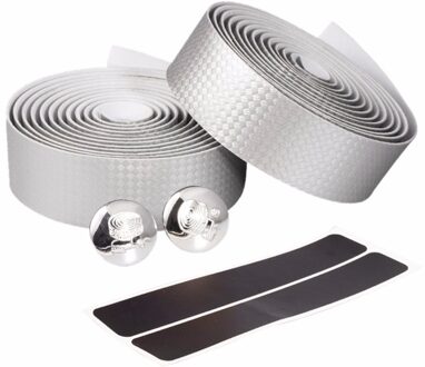 Effen Kleur Fiets Stuur Tapes 2Pcs Eva Moutain Road Fietsstuur Tape Fiets Bar Wraps Ciclismo Accesorios De Bicicleta zilver