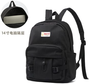 Effen Kleur Leuke Waterdichte Vrouwen Rugzak Multi Pocket Reizen Rugzakken Grote Capaciteit Schooltas Voor Tiener Meisje Vrouwelijke Dames zwart