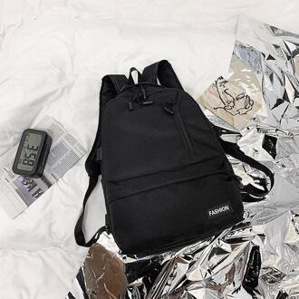 Effen Kleur Mannen Rugzak Reizen Rugzak Student Schooltassen Voor Tiener Jongens Kids Boek Tas Mochila Escolar Schooltas zwart