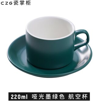 Effen Kleur Nordic Creativiteit Keramiek Schotel Handleiding Moderne Eco Vriendelijke Koffie Porselein Reuseable Tazze Dining EK50BD groen