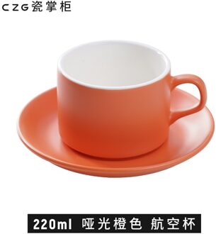 Effen Kleur Nordic Creativiteit Keramiek Schotel Handleiding Moderne Eco Vriendelijke Koffie Porselein Reuseable Tazze Dining EK50BD oranje
