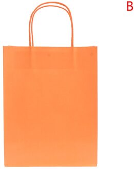 Effen Kleur Paper Party Bags Kraft Tas Met Handgrepen Recyclebaar Tas OG