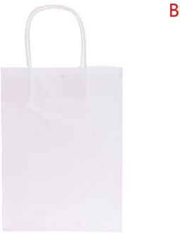 Effen Kleur Paper Party Bags Kraft Tas Met Handgrepen Recyclebaar Tas WT
