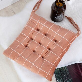 Effen Kleur Plaid Kussen Stoelkussens 40X40 Cm Met Polyester, richs Vierkante Zachte Zitkussens Met Dikke Подушка # G of