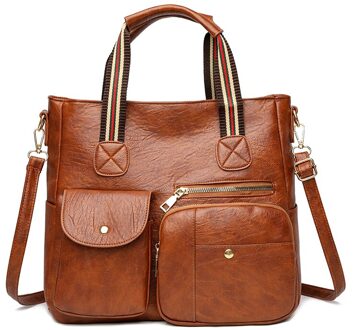 Effen Kleur Pu Lederen Schoudertassen Voor Vrouwen Zomer Dag Reizen Dames Handtassen Sac Een belangrijkste A-geel